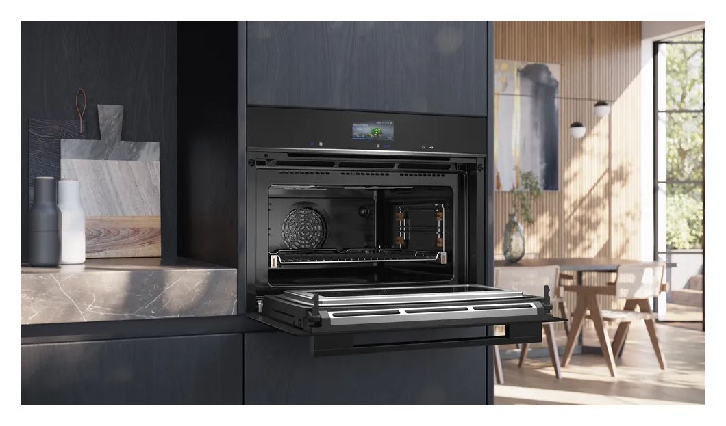 iQ700 CM776GMB1F Einbaubackofen kompakt AutoClean Mikrowelle 