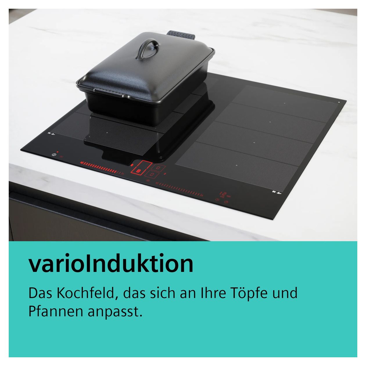 iQ700 EX645HXC1M autarkes 60 cm Induktions Kochfeld/Herdplatte 4 Zone(n) 
