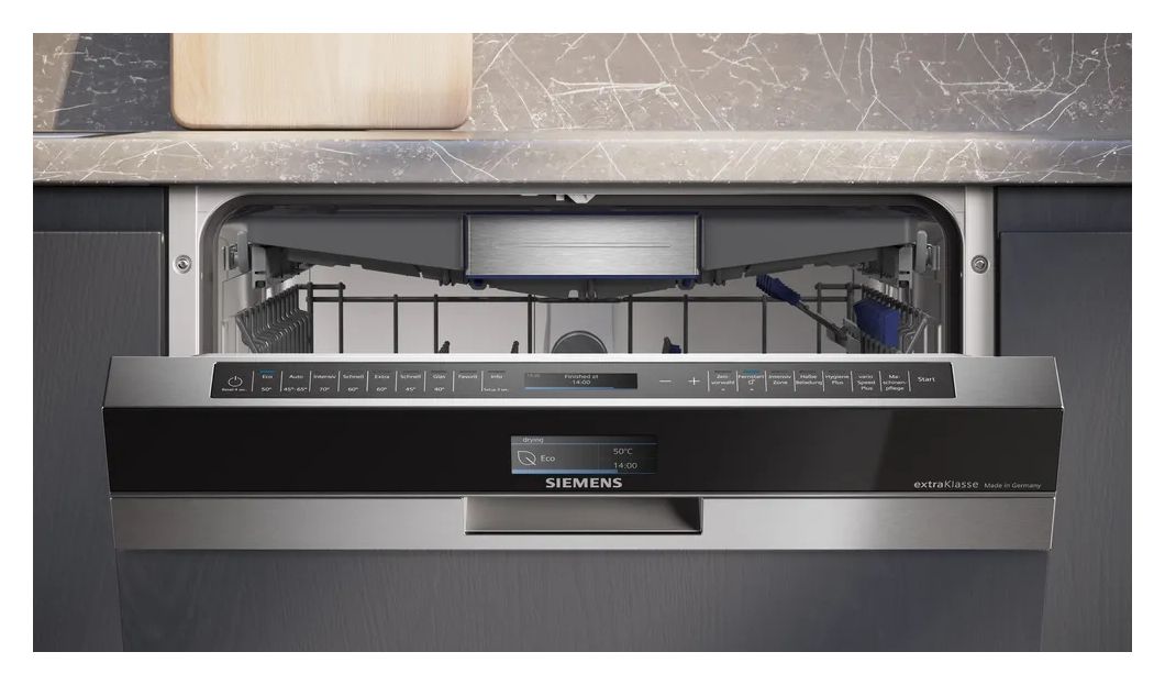 iQ700 SN57ES00CD 60 cm Geschirrspüler teilintegriert (ohne Front) Sehr leise 14 Maßgedecke aquaStop Funktion Wärmetauscher 