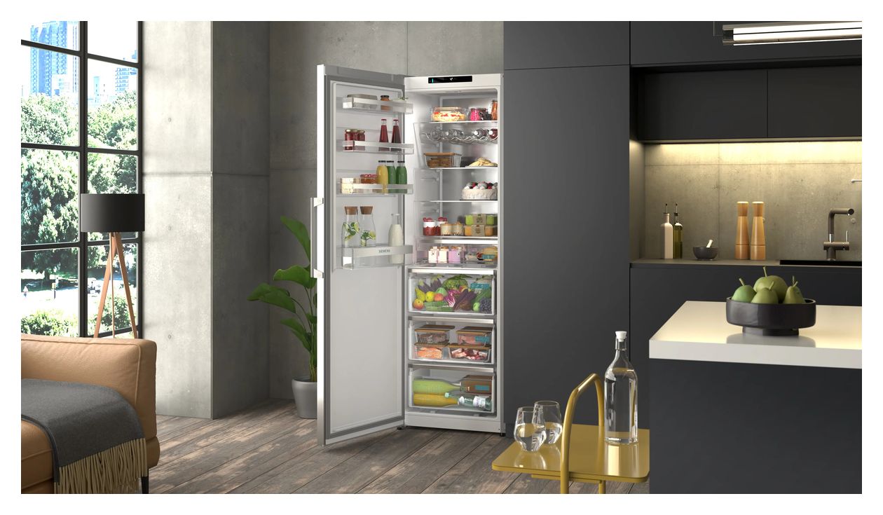 KS36NVICG 402 l Kühlschrank freistehend EEK: C 110 kWh Jahr NoFrost  (Edelstahl) 