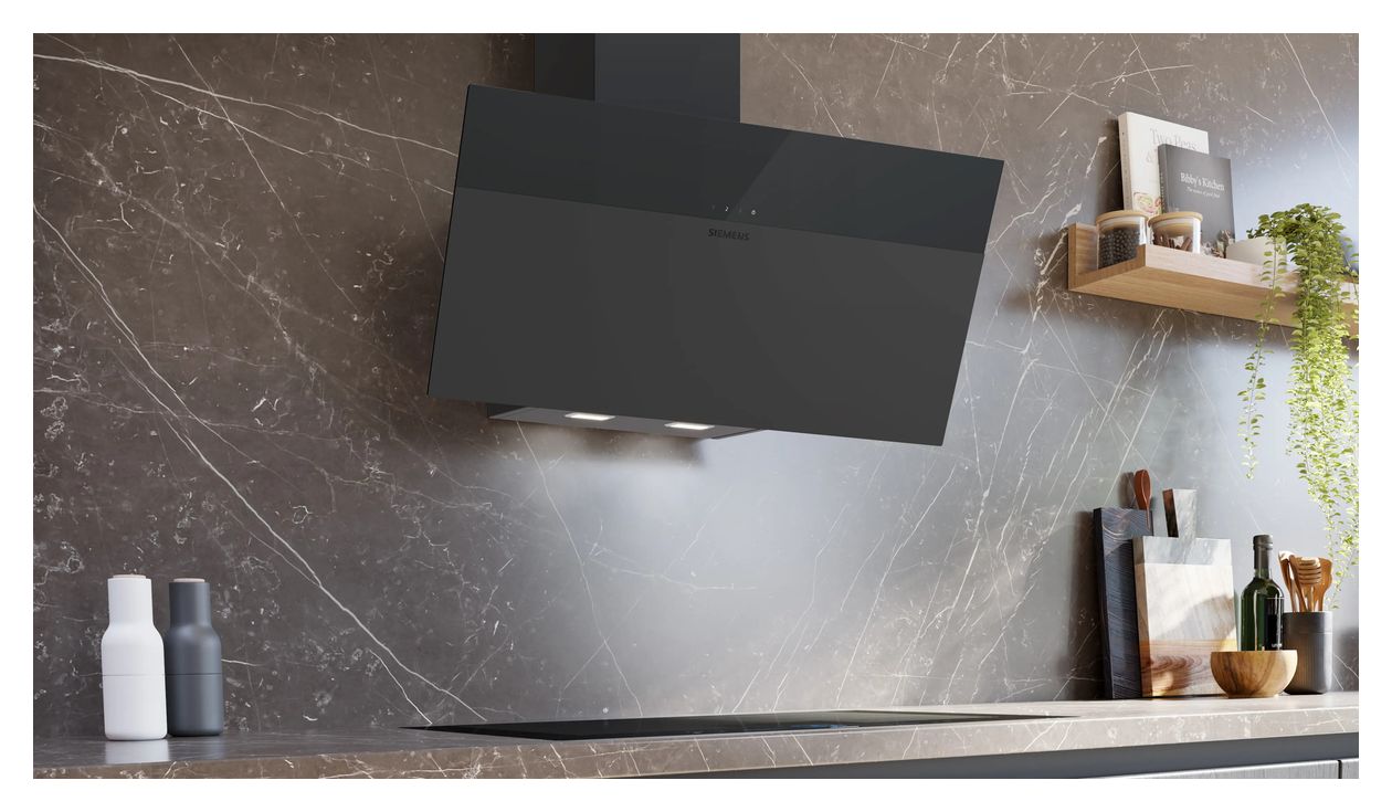 LC85KDFDK Dunstabzugshaube Wand 80 cm Abluft/Umluft (Schwarz) 