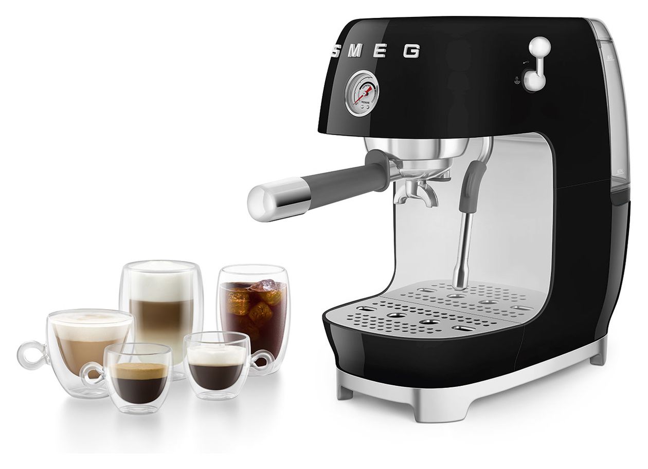 ECF03BLEU Siebträger Kaffeemaschine 15 bar 1480 W  (Schwarz) 