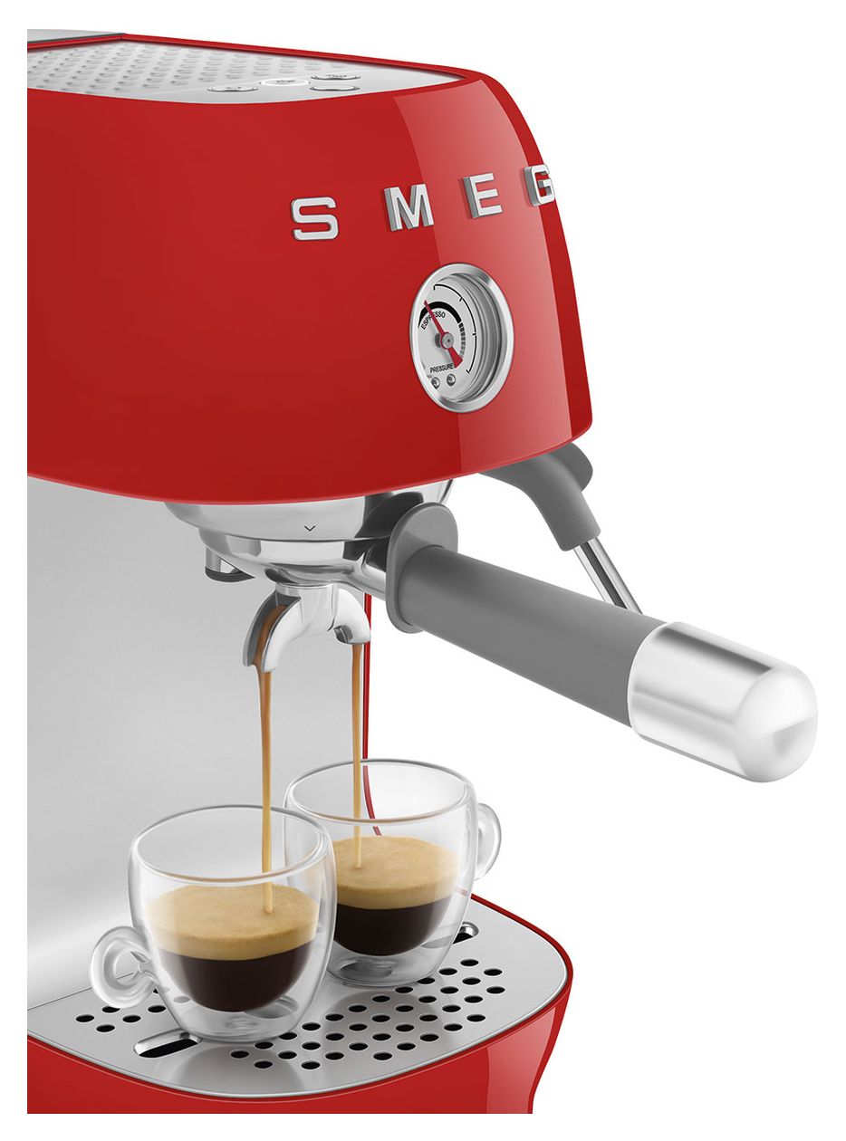 ECF03RDEU Siebträger Kaffeemaschine 15 bar 1480 W  (Rot) 