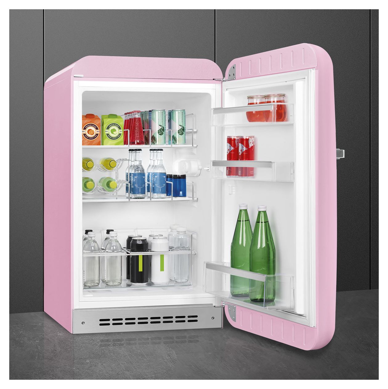 FAB10HRPK5 135 l / 135 l Kühlschrank freistehend EEK: E 88 kWh Jahr  (Pink) 