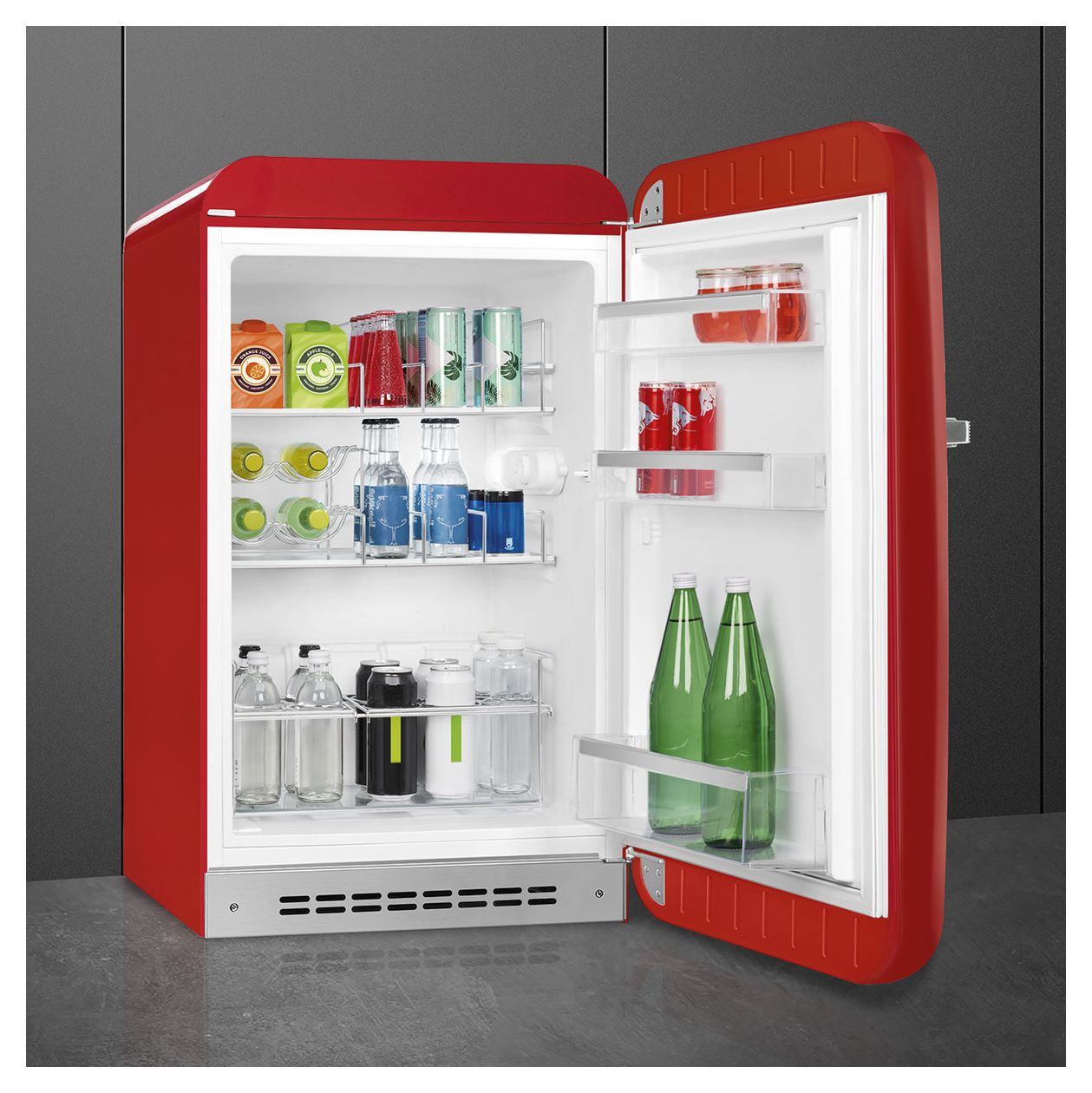 FAB10HRRD6 135 l / 135 l Kühlschrank freistehend EEK: D 72 kWh Jahr  (Rot) 