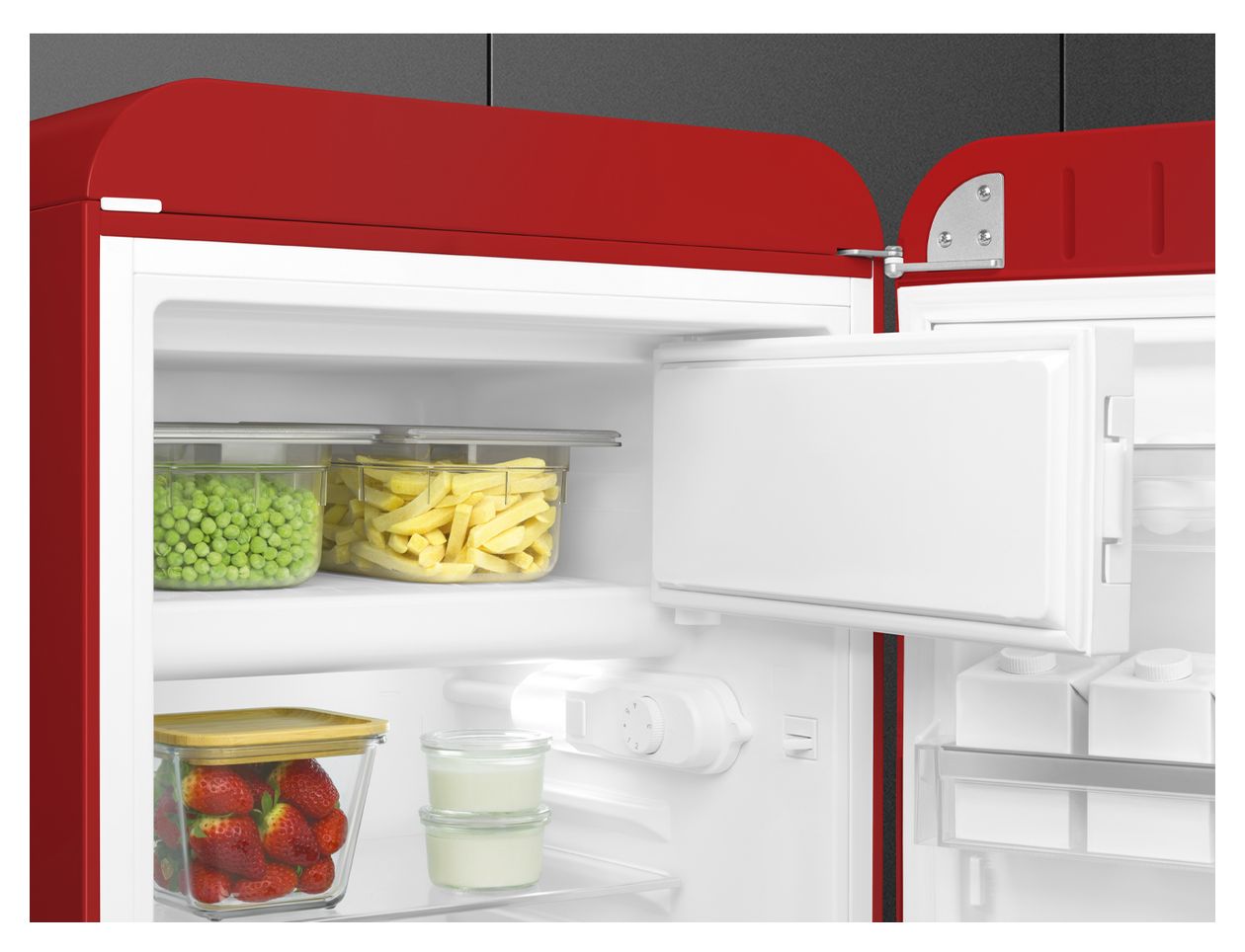 FAB10RRD6 122 l / 105 l Kühlschrank freistehend EEK: D 115 kWh Jahr  (Rot) 