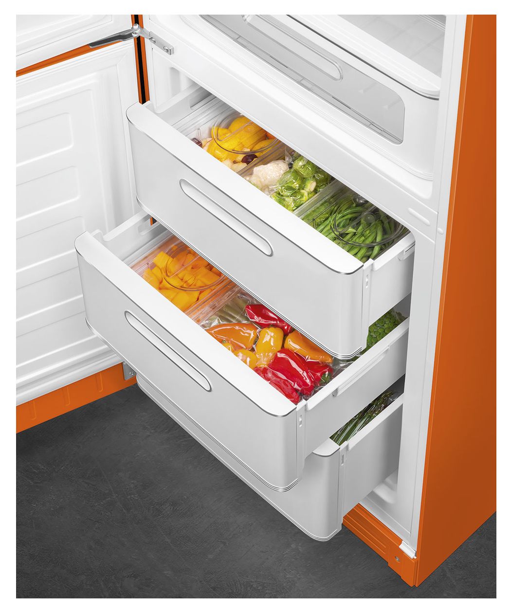 FAB32LOR6 234 l / 97 l Kühl-Gefrierkombi freistehend NoFrost 158 kWh Jahr  (Orange) 