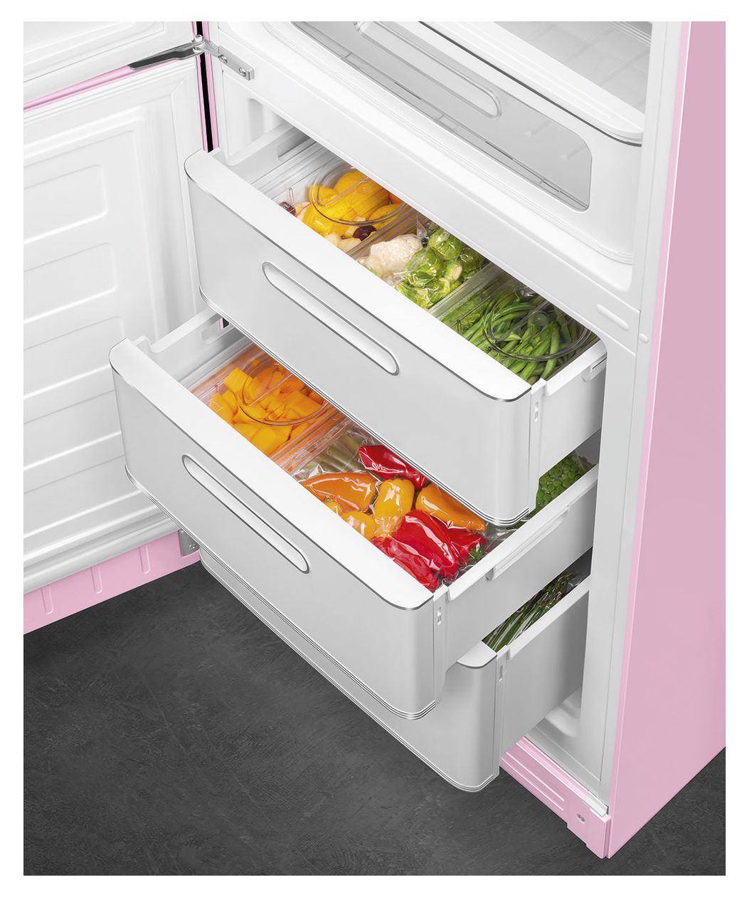 FAB32LPK6 234 l / 97 l Kühl-Gefrierkombi freistehend NoFrost 158 kWh Jahr  (Pink) 