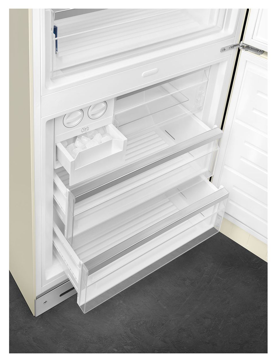 FAB38RCR6 344 l / 137 l Kühl-Gefrierkombi freistehend NoFrost 230 kWh Jahr  (Cremefarben) 