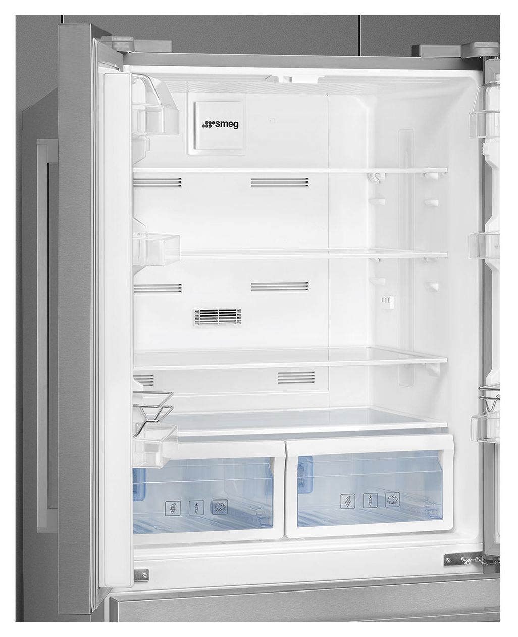 FQ55FXDE 387 l / 152 l Kühl-Gefrierkombi freistehend NoFrost 302 kWh Jahr  (Edelstahl) 