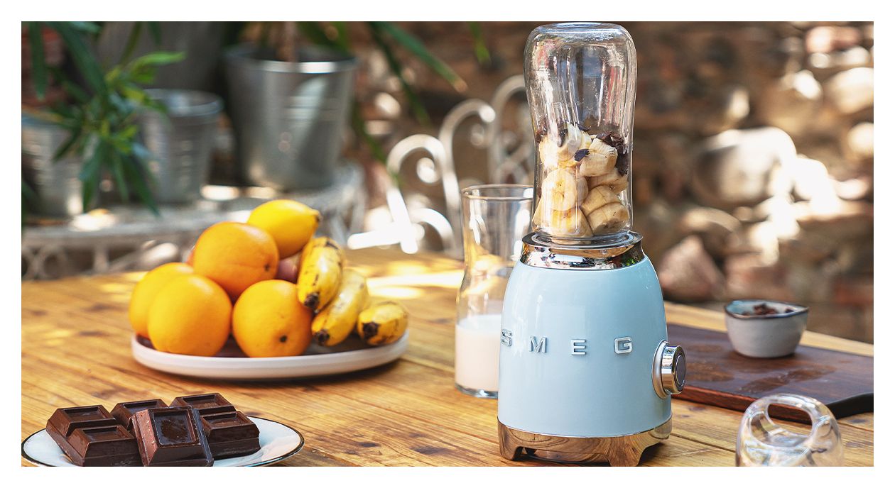 PBF01PBEU 50's Retro Style 0,6 l Standmixer 2 Geschwindigkeiten 300 W  (Blau) 