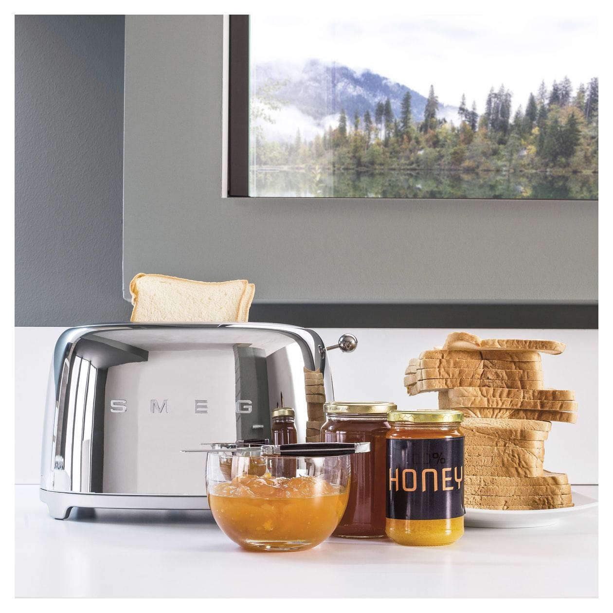 TSF01SSEU Toaster 950 W 2 Scheibe(n) 6 Stufen  (Chrom) 