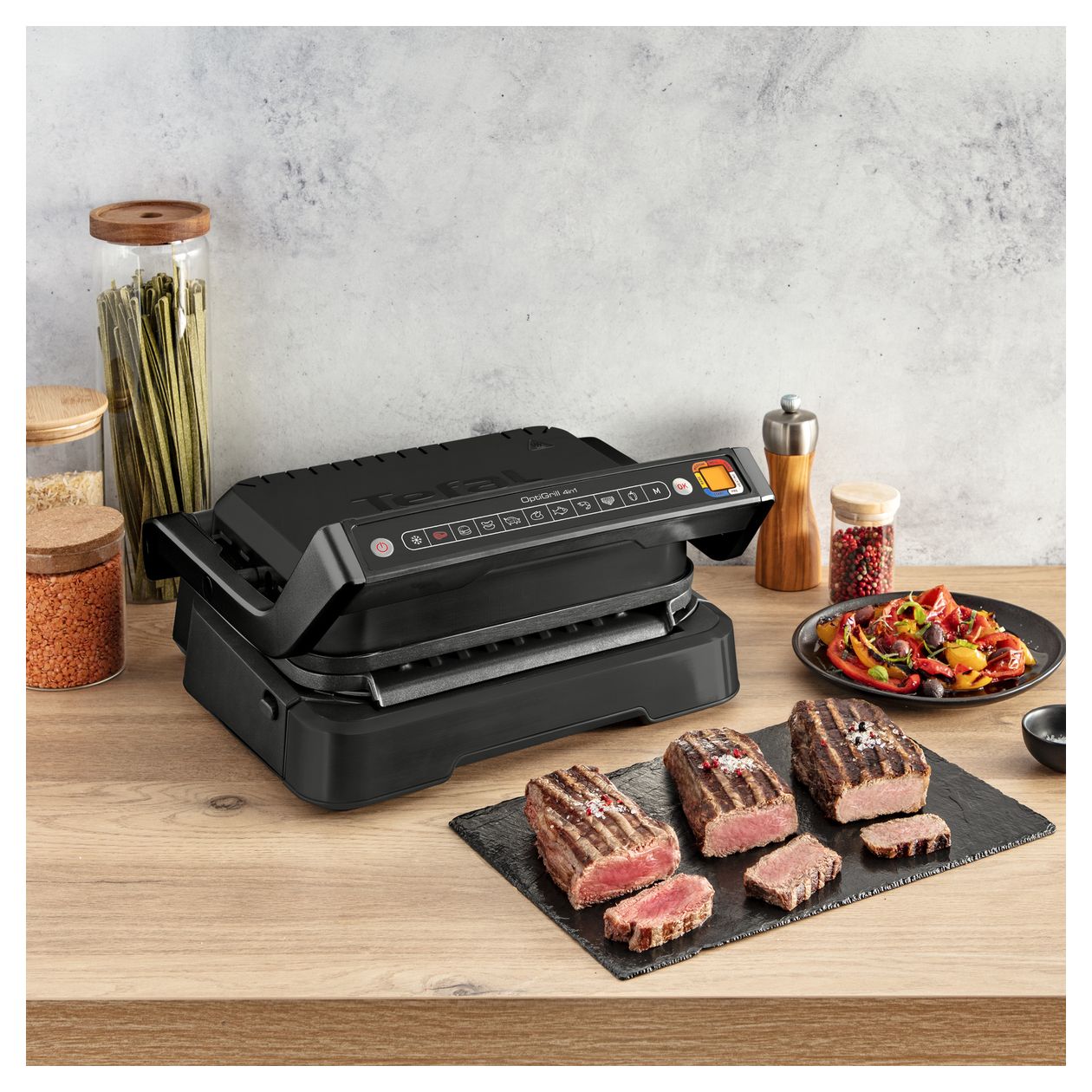 GC7748 OptiGrill 4in1 1 Zone(n) 2100 W mit 300 x 200 mm Fläche  (Schwarz) 