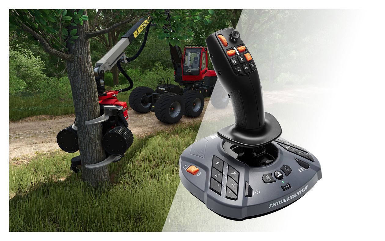 T128 SimTask Farming Pack Lenkrad + Pedale + Schalthebel für PC, PlayStation PS4, PlayStation PS5  (Schwarz) 