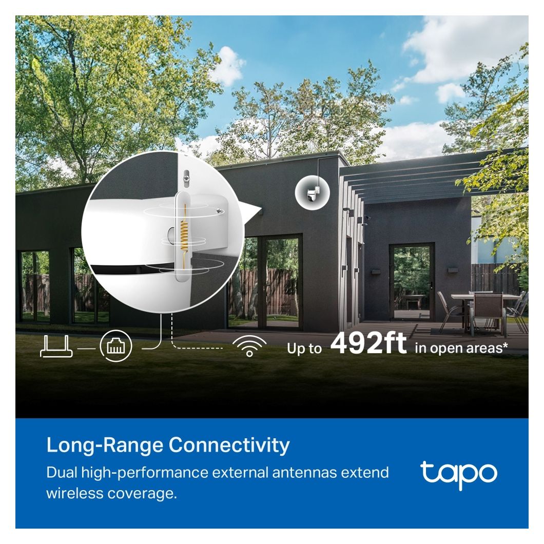 Tapo C530WS 2880 x 1620 Pixel IP-Sicherheitskamera IP66 Außen Nachtsicht  (Weiß) 