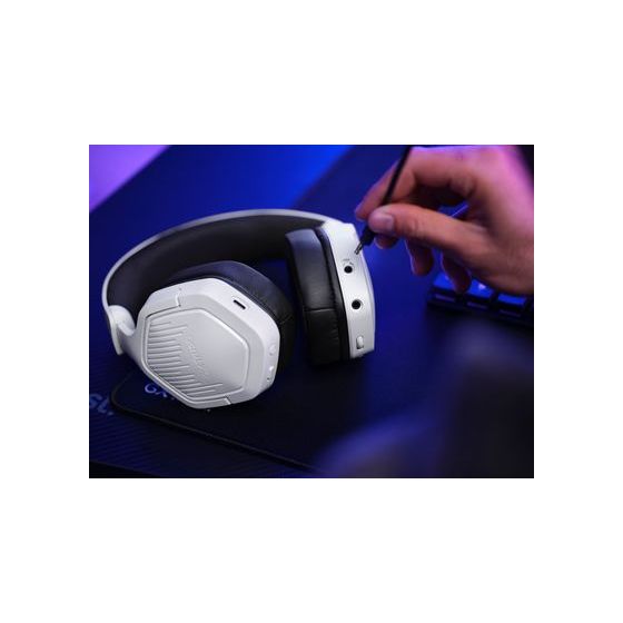 GXT493W Carus Over Ear Bluetooth Kopfhörer kabelgebunden&kabellos 20 h Laufzeit USB Type-C / USB Type-A  (Weiß) 