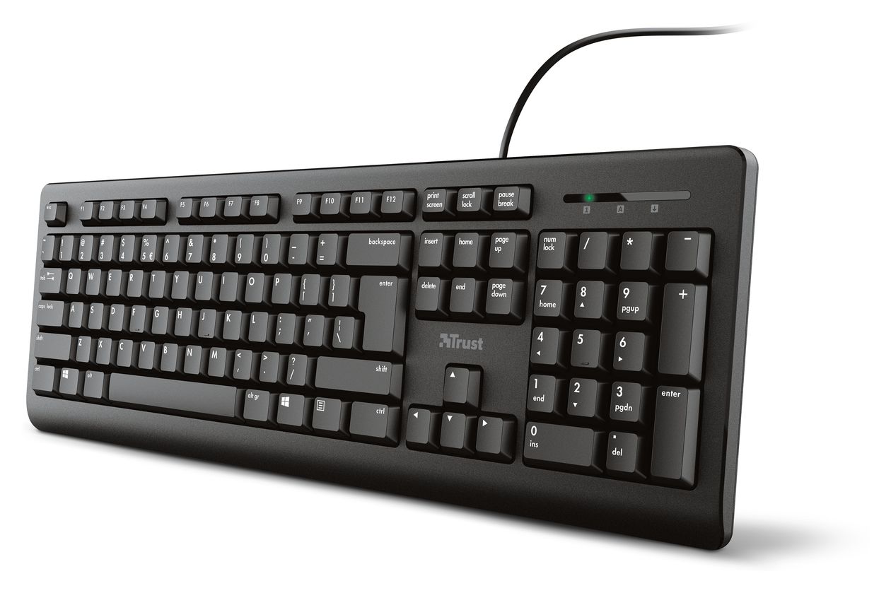 Primo 4 in 1 Home Office Set Büro Tastatur USB  (Schwarz) 
