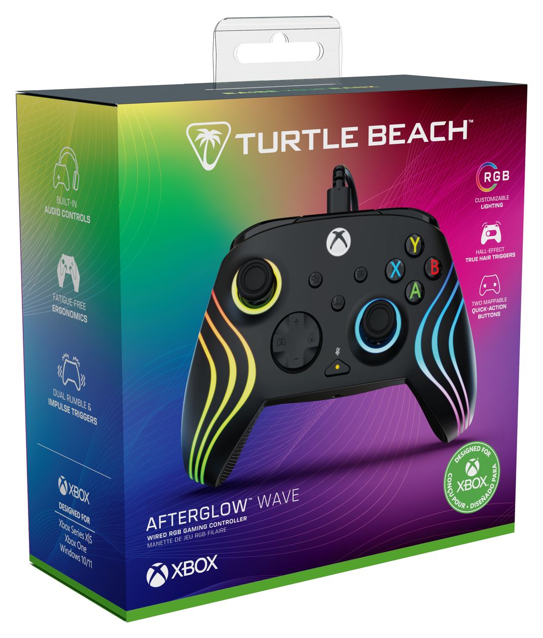 Afterglow Wave Wired Controller Gamepad für PC, Xbox, Xbox One, Xbox Series S, Xbox Series X  (Schwarz) 