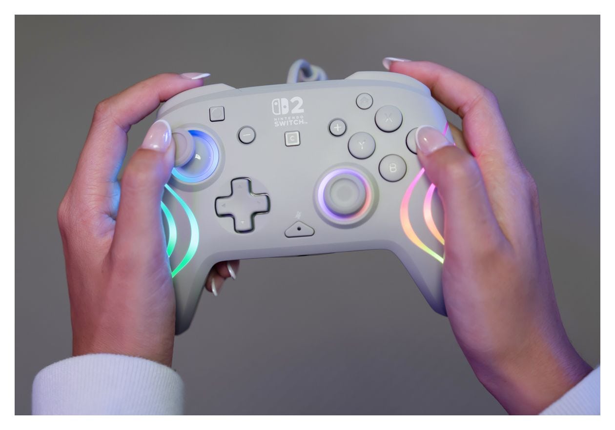 Afterglow Wave Wired Controller Gamepad für Nintendo Switch, Nintendo Switch 2, Nintendo Switch OLED  (Grau) 