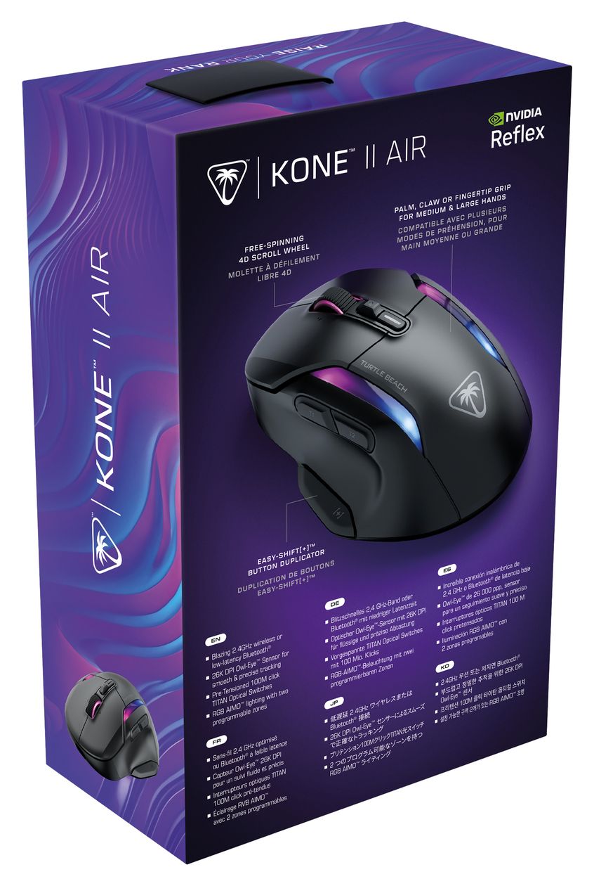 Kone II Air 26000 DPI Gaming Maus Optisch  (Schwarz) 