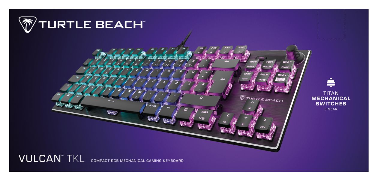 Vulcan TKL RGB-LED Gaming Tastatur USB  (Schwarz) 