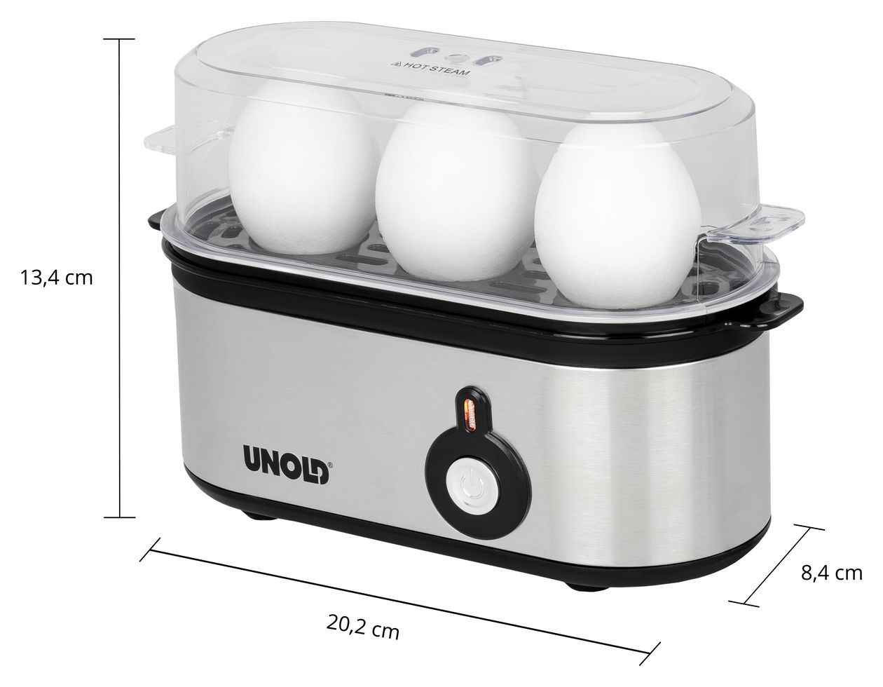 38610 Mini Eierkocher für 3 Eier  (Edelstahl) 