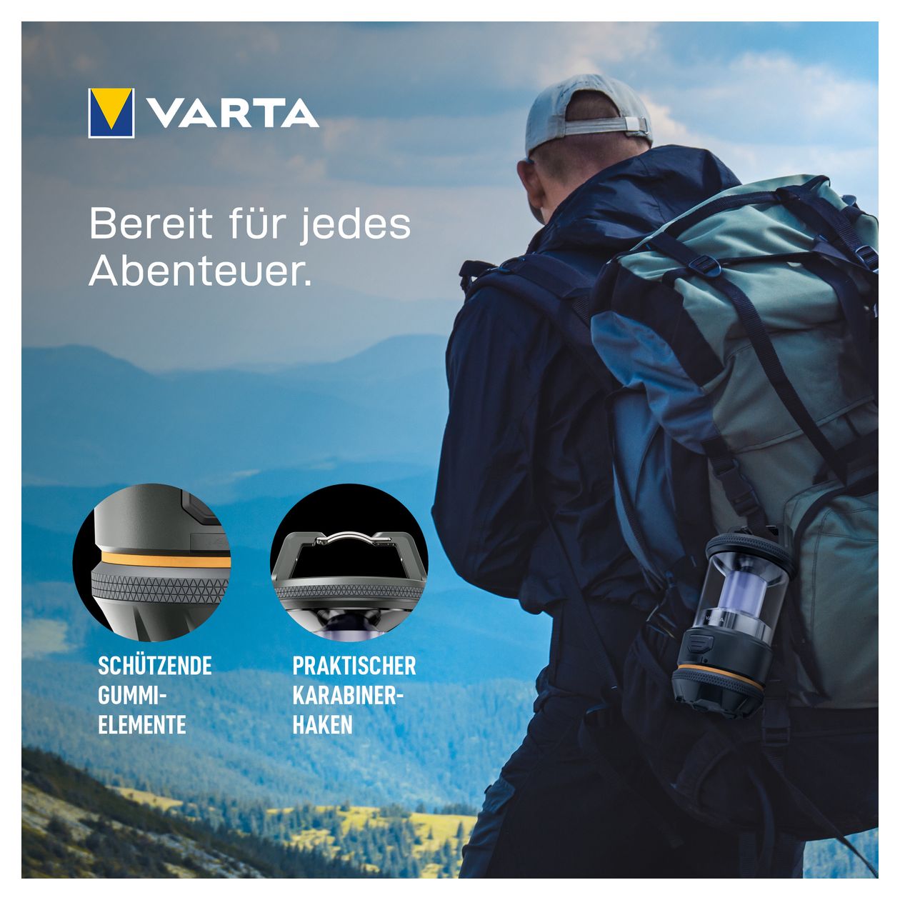 L20R Outdoor Laterne Batterie  (Schwarz) 