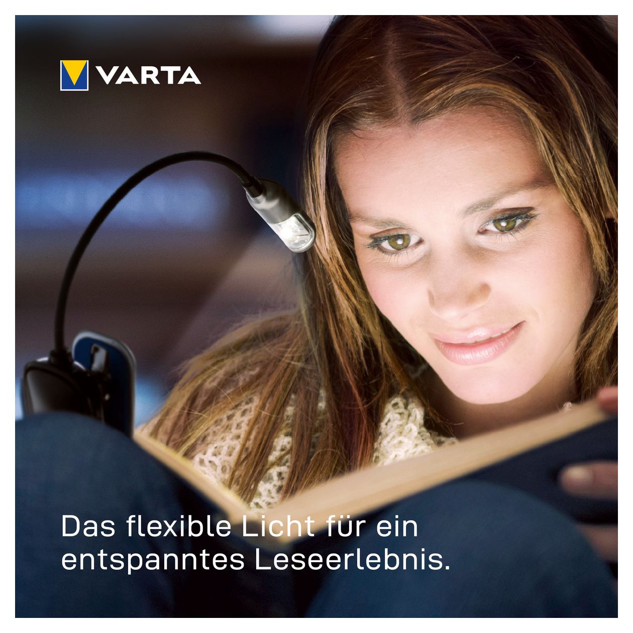 Leselampe LED inkl. 2x CR2032 Batterien, Book Light, Klemmlampe, Leselicht für Buch, Tastatur, Tischleuchte für Notenständer 
