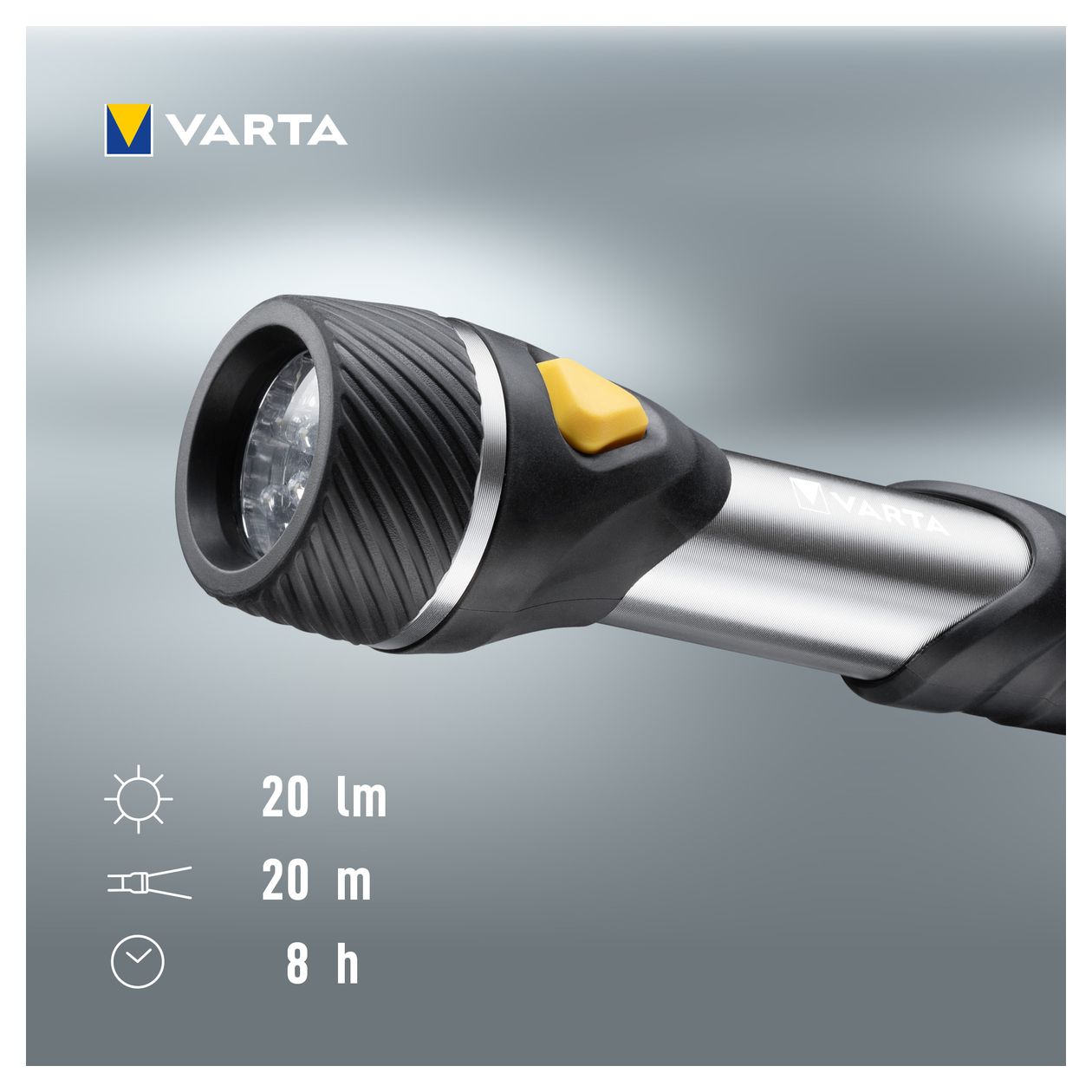 Taschenlampe mit 5 LEDs inkl. 1x AA Batterien, Day Light Multi LED F10 Leuchte, Taschenleuchte mit Anhänger, Lampe ideal für Haushalt, Angeln, Garage, Notfall, Stromausfall, Outdoor 