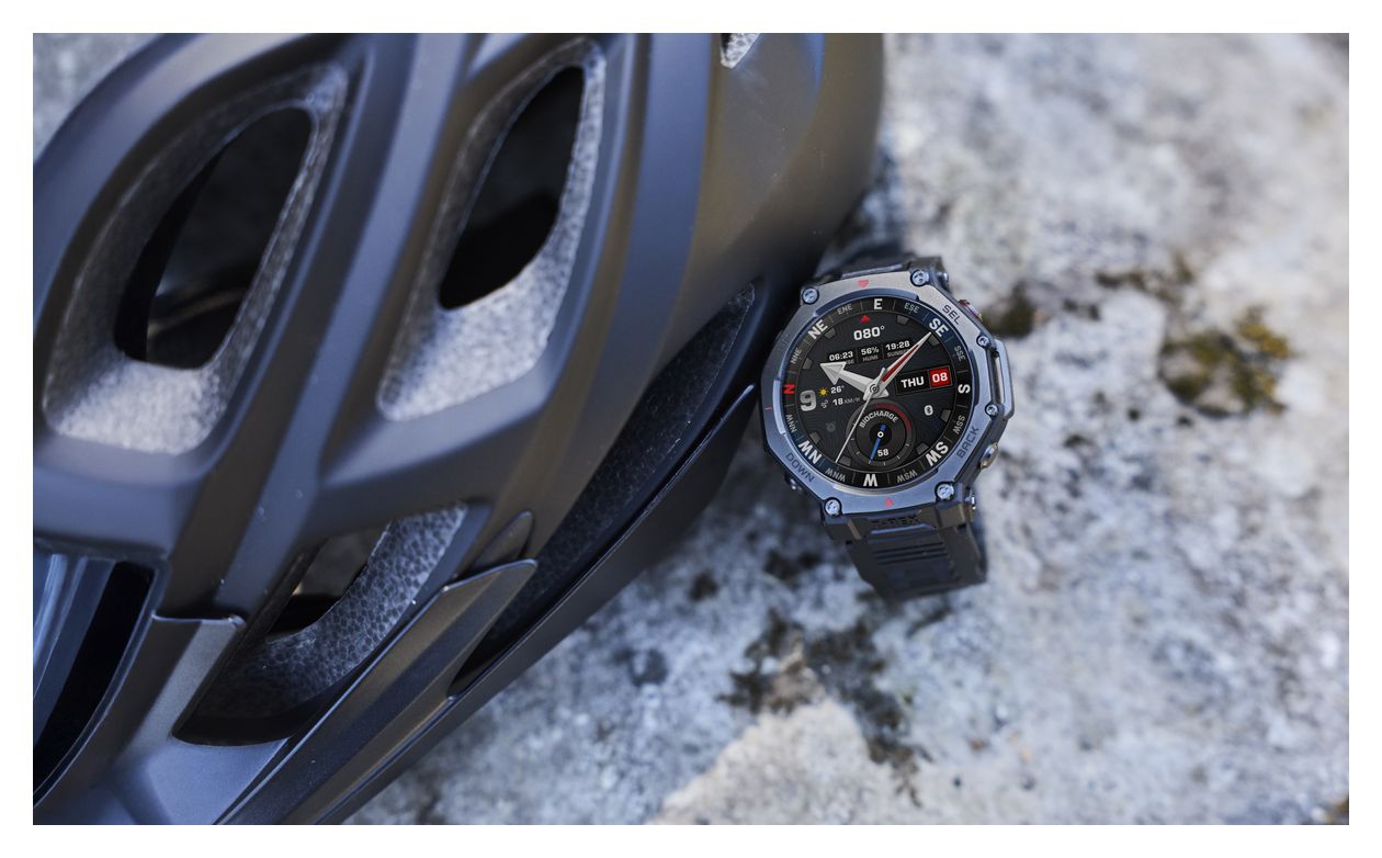 T-Rex 3 Pro Digital 48 mm Smartwatch Rund 322 ppi  (Schwarz) 