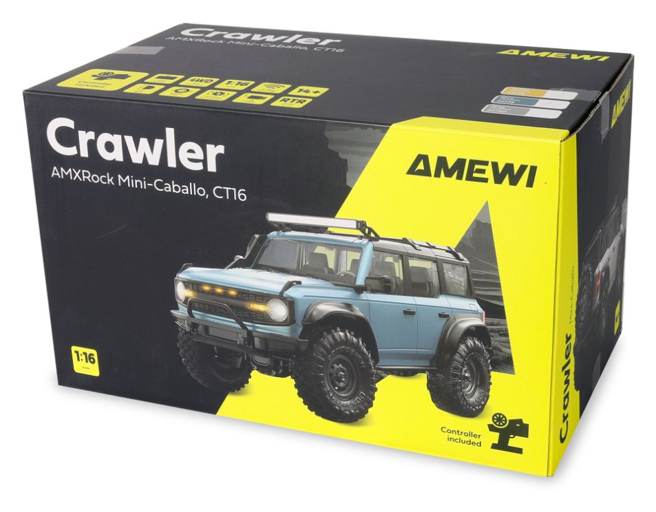 RC Crawler Mini-Caballo AMXRock 4WD 1:16 blau 