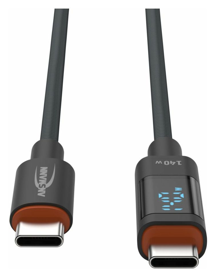 1700-0176 0,48 Gbit/s Rundkabel USB C auf USB C Männlich bis 140 W 1,2 m  (Anthrazit) 