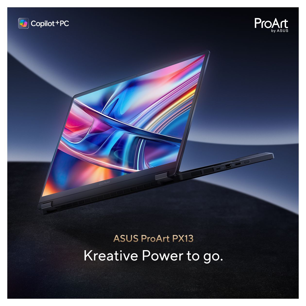 ProArt PX13 HN7306EA-LX070W Copilot+ 2K Ultra HD Notebook 33,8 cm (13.3 Zoll) 2880 x 1800 Pixel 1 TB SSD Windows 11 Home AMD Ryzen AI Max+ max. 5,1 GHz  (Schwarz) 