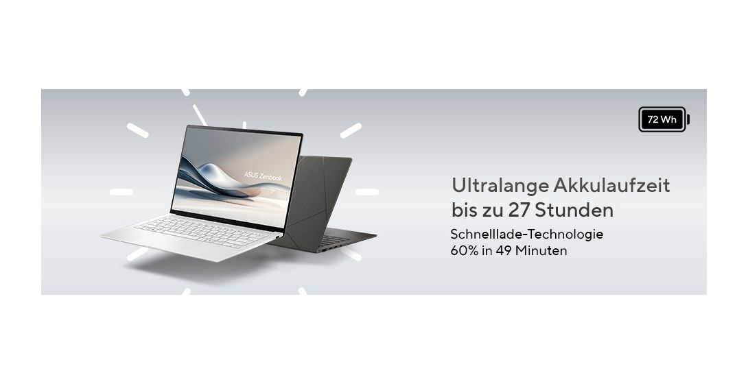 Zenbook S14 UX5406SA-PV530W Copilot+ 2K Ultra HD Notebook 35,6 cm (14 Zoll) 2880 x 1800 Pixel 1 TB SSD Windows 11 Home Intel Core Ultra 7 max. 4,8 GHz  (Grau) 