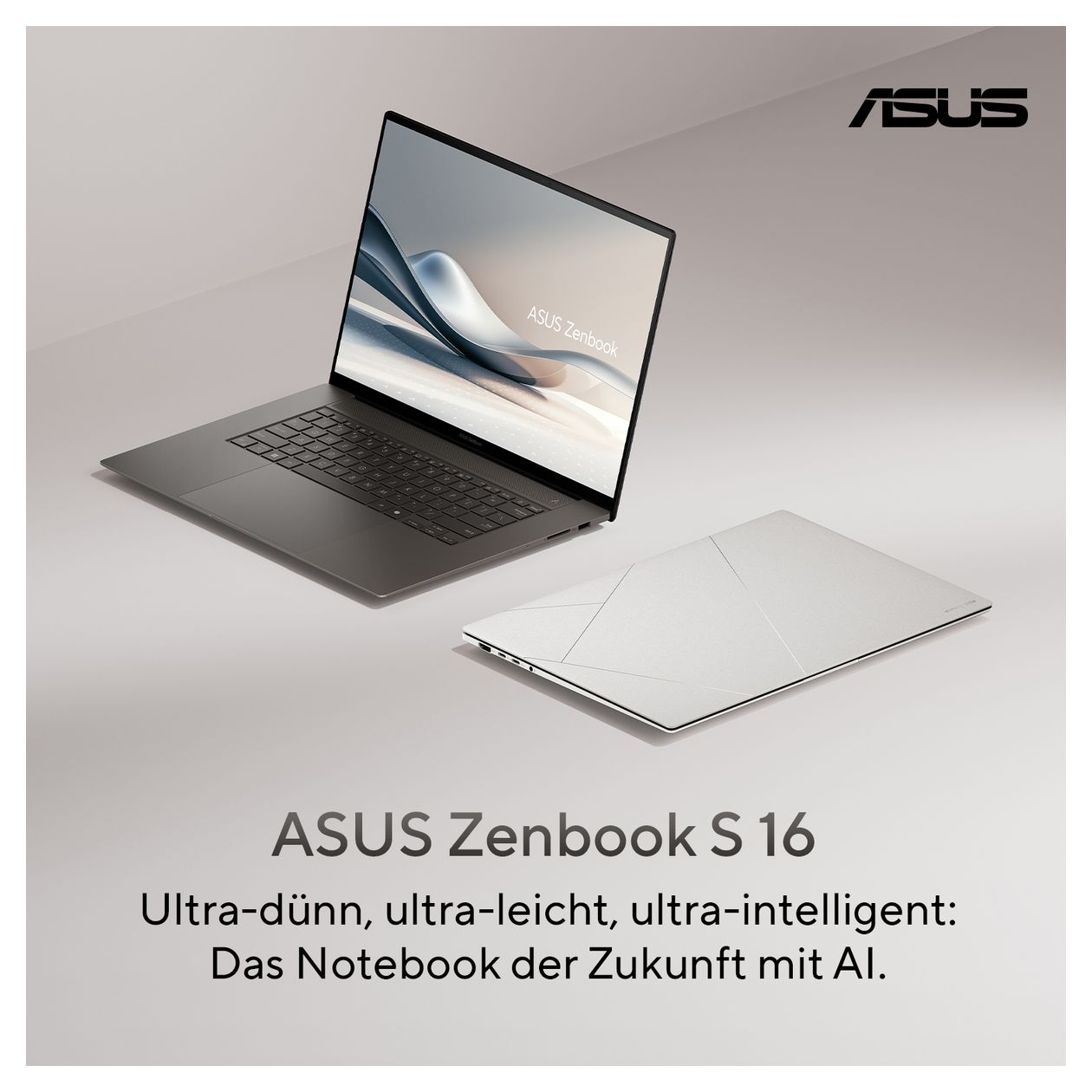 Zenbook S16 UM5606WA-RK160X 2K Ultra HD Notebook 40,6 cm (16 Zoll) 2880 x 1800 Pixel 1 TB SSD Windows 11 Pro AMD Ryzen 9 max. 5,1 GHz  (Grau) 