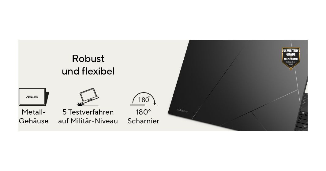 Zenbook UM3406KA-QD041W WUXGA Notebook 35,6 cm (14 Zoll) 1920 x 1200 Pixel 512 GB SSD Windows 11 Home AMD Ryzen 5 max. 4,8 GHz  (Schwarz) 