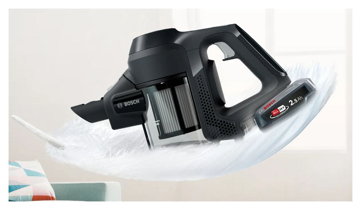 BKS611MALL Unlimited 6 Handstaubsauger Beutellos bis 30 min Laufzeit 18 V PureAir  (Schwarz) 