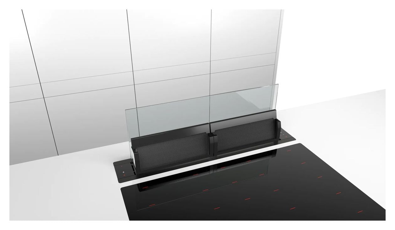 Serie 8 DDW88MM65 Dunstabzugshaube Tisch 80 cm Abluft/Umluft (Schwarz/Transparent) 