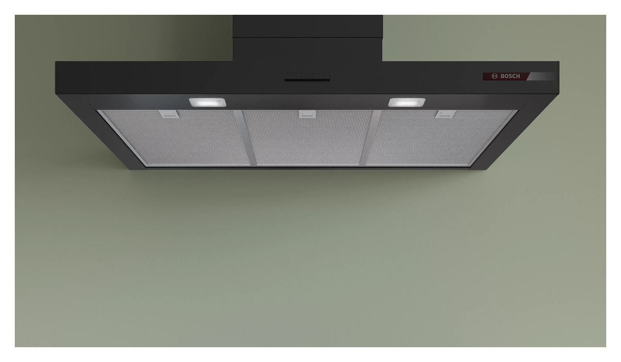 Serie 4 DWB95CC65 Dunstabzugshaube Wand 90 cm Abluft/Umluft (Schwarz) 