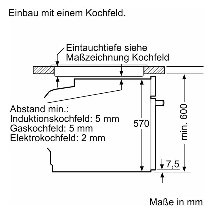 HBD433AB83 (HBA4340B3 + PKC845FP1D) Backofen-Set groß AutoClean Hydrolytisch mit autarkem 80 cm Glaskeramikkochfeld Kochfeld 