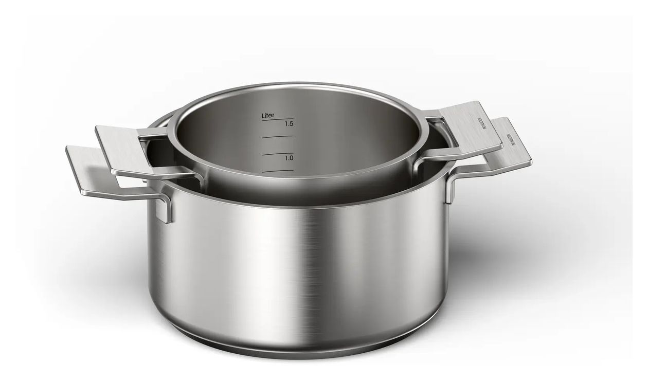 HEZ9SE040 Kochgeschirr-Set 4-teilig  (Edelstahl) 