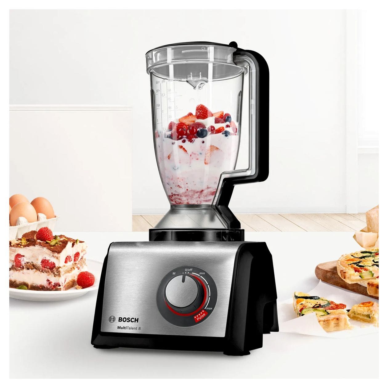 MC812M865 MultiTalent 8 1250 W Küchenmaschine 3,9 l  (Schwarz, Edelstahl) 