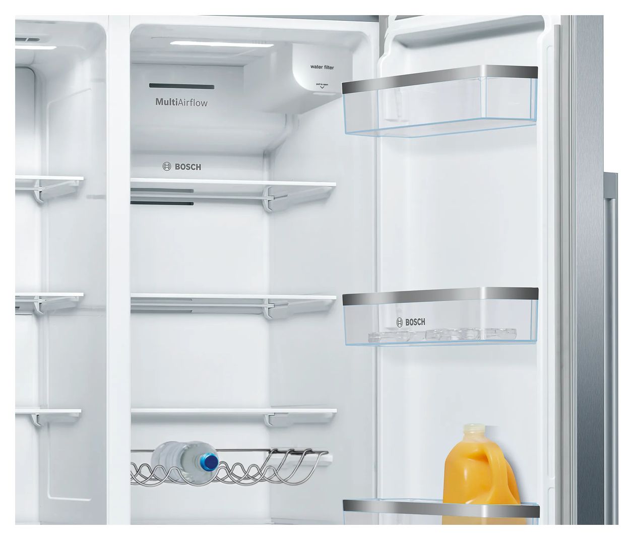 Seire 6 KAD93AIDP Side-by-Side Kühl-/ Gefrierkombination 371 l / 191 l 258 kWh NoFrost 1787 mm x 908 mm  (Edelstahl) 