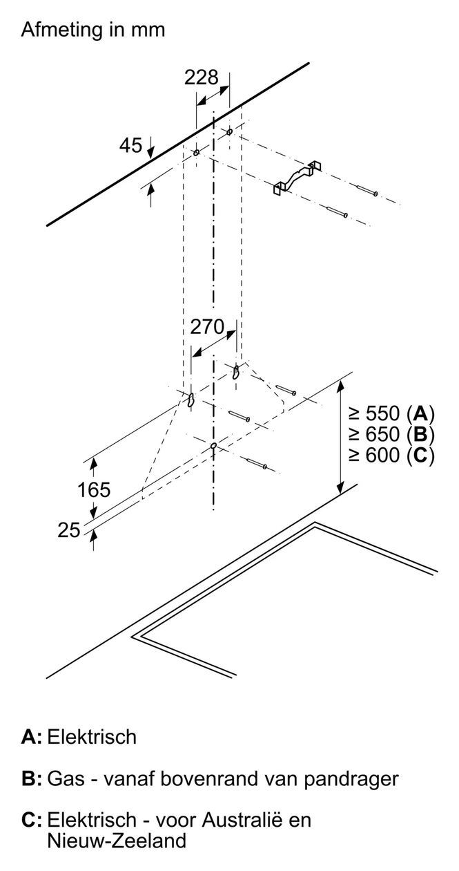 Serie 2 DWP65BC51 Umluft Dunstabzugshaube/Esse Wand 60 cm (Silber) 