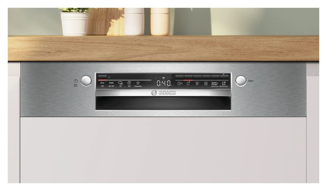 Serie 2 SMI2HVS06E 60 cm Geschirrspüler teilintegriert (ohne Front) leise 14 Maßgedecke aquaStop Funktion Wärmetauscher 