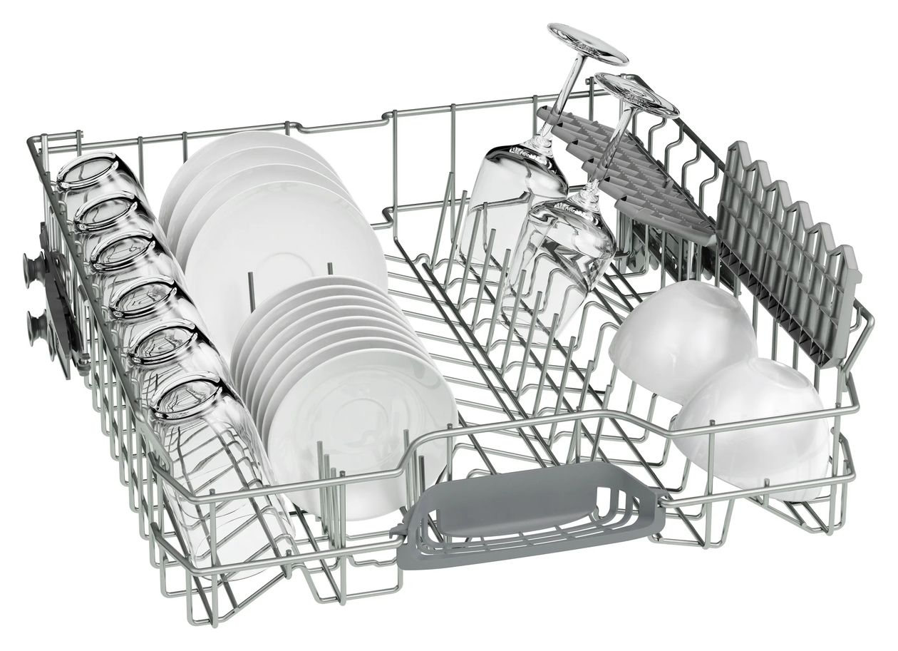 Serie 2 SMU2HVS06E 60 cm Geschirrspüler unterbaufähig leise 14 Maßgedecke aquaStop Funktion Wärmetauscher (Edelstahl) 