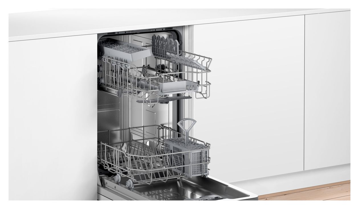 Serie 2 SPV2IKX10E 45 cm Geschirrspüler vollintegriert (ohne Front) Leise 9 Maßgedecke aquaStop Funktion Natürlich/Natur 