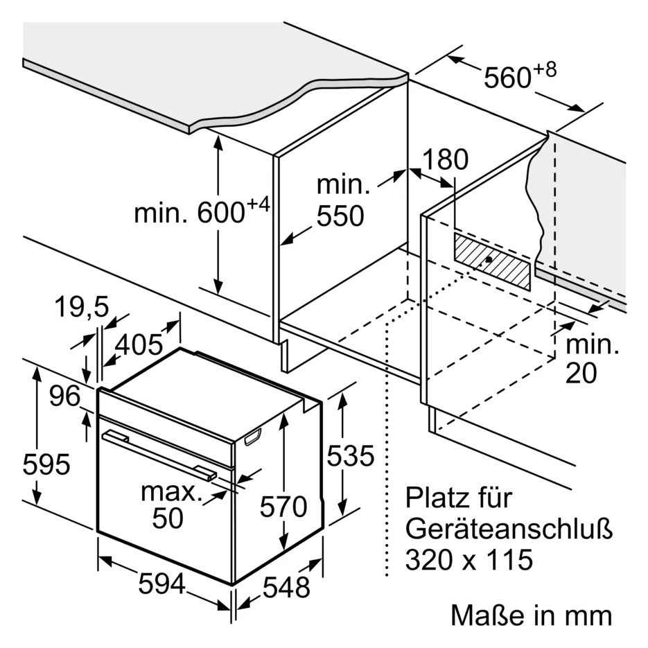 Serie 4 HEB513BS3 Einbauherd (ohne Kochfeld) groß EEK: A+ 