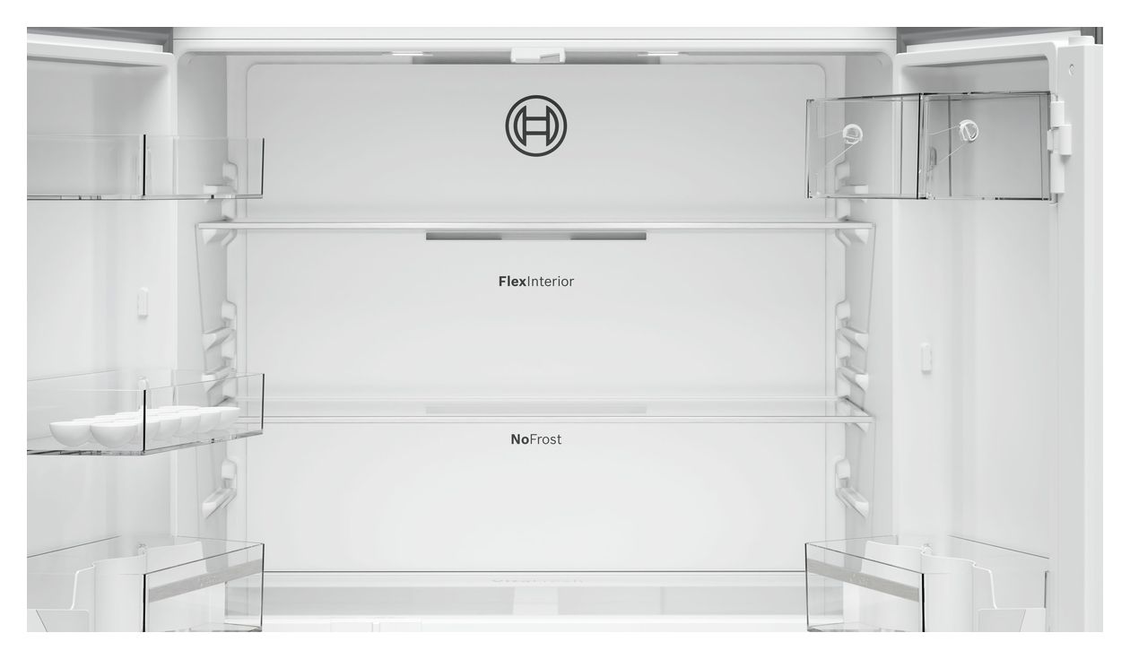 Serie 4 KFN96VPEA Side-by-Side Kühl-/ Gefrierkombination French Door 405 l / 200 l 333 kWh NoFrost 1830 mm x 905 mm  (Edelstahl) 