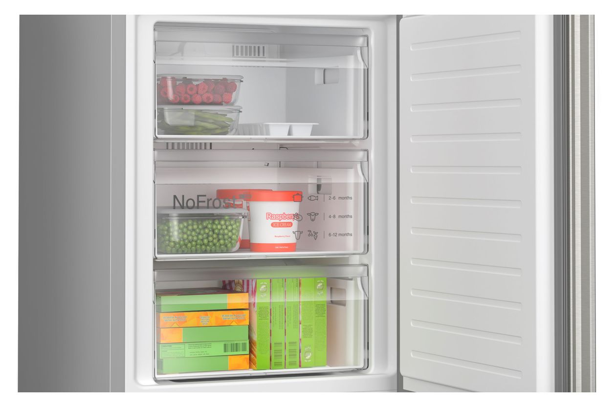 Serie 4 KGN392I1F 260 l / 103 l Kühl-Gefrierkombi freistehend NoFrost 101 kWh Jahr  (Edelstahl) 